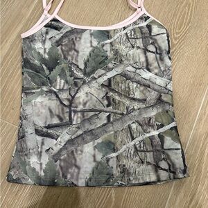 Edikted Camo Top with Pink Accents